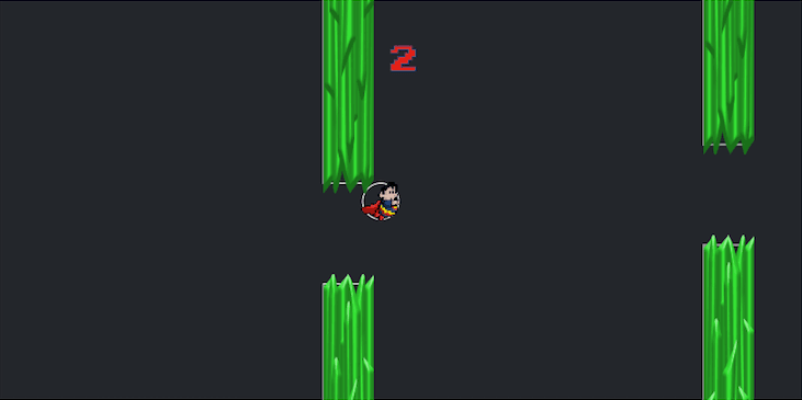 superman with circle hit box